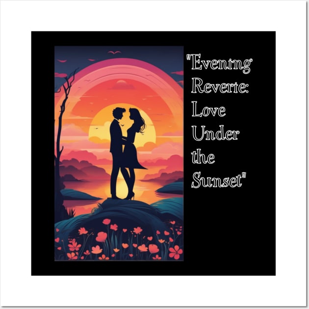 "Evening Reverie: Love Under the Sunset" Wall Art by abdellahyousra